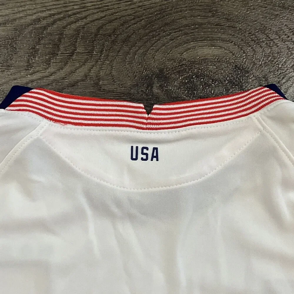 USMNT Nike Youth 2020/21 Home Kit Vaporknit - White/Navy - Youth XL